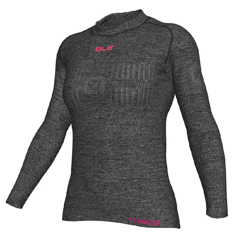 cycling thermal tights for warmth-Maglia intima M/L Donna Ale Seamless Wool - Grigio