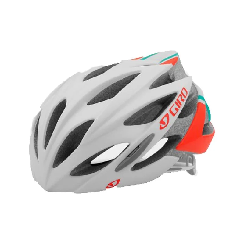 bike pumps for heavy-duty tires-Giro Sonnet Road Helmet - Womens - Matt White-Turquoise-Vermillion