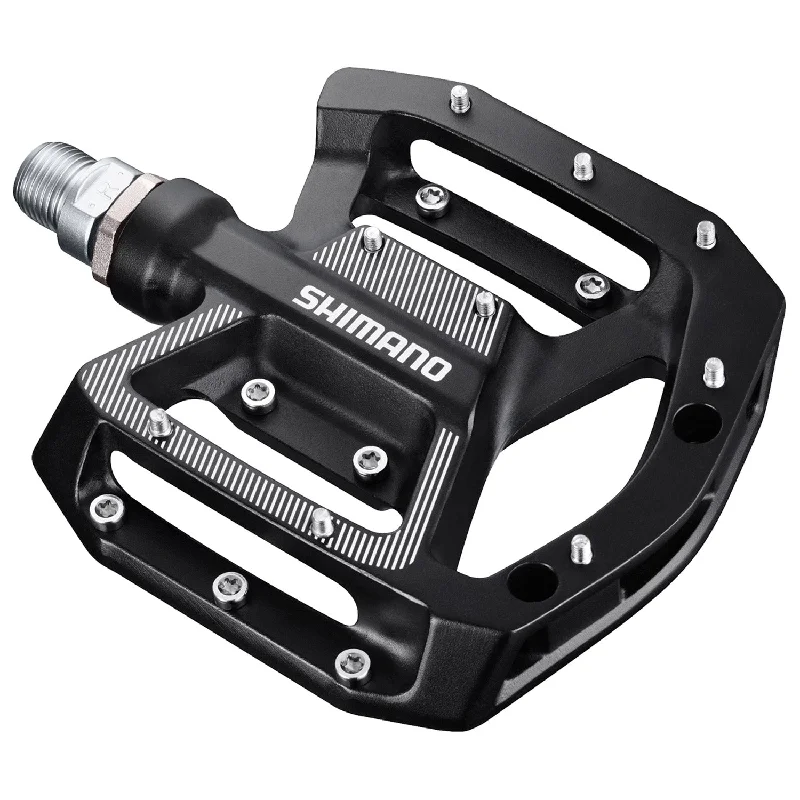 bike pedal systems for advanced riders-Pedali Shimano GR500 Flat - Nero