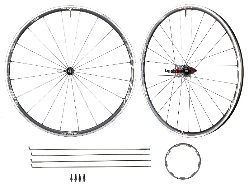 bike lights for night-time safety-NOVATEC JETFLY SL Road Bike Tubeless Ready Wheelset compatible with Shimano SRAM 11 Speed