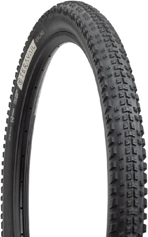 bike covers for weather protection-Teravail Ehline Tire - 27.5 x 2.3 Tubeless Folding BLK Durable Fast Compound