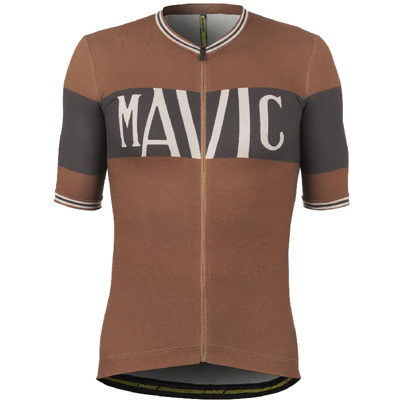 bike lights for daytime visibility-Maglia Mavic Heritage - Marrone