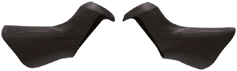 bike pedal systems for advanced riders-Shimano Dura-Ace ST-R9250 Di2 STI Lever Hoods - Black Pair