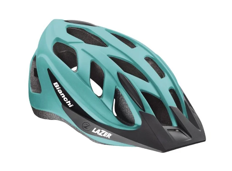 bicycle helmets for road cyclists-Lazer Cyclone MTB Helmet - Bianchi Celeste