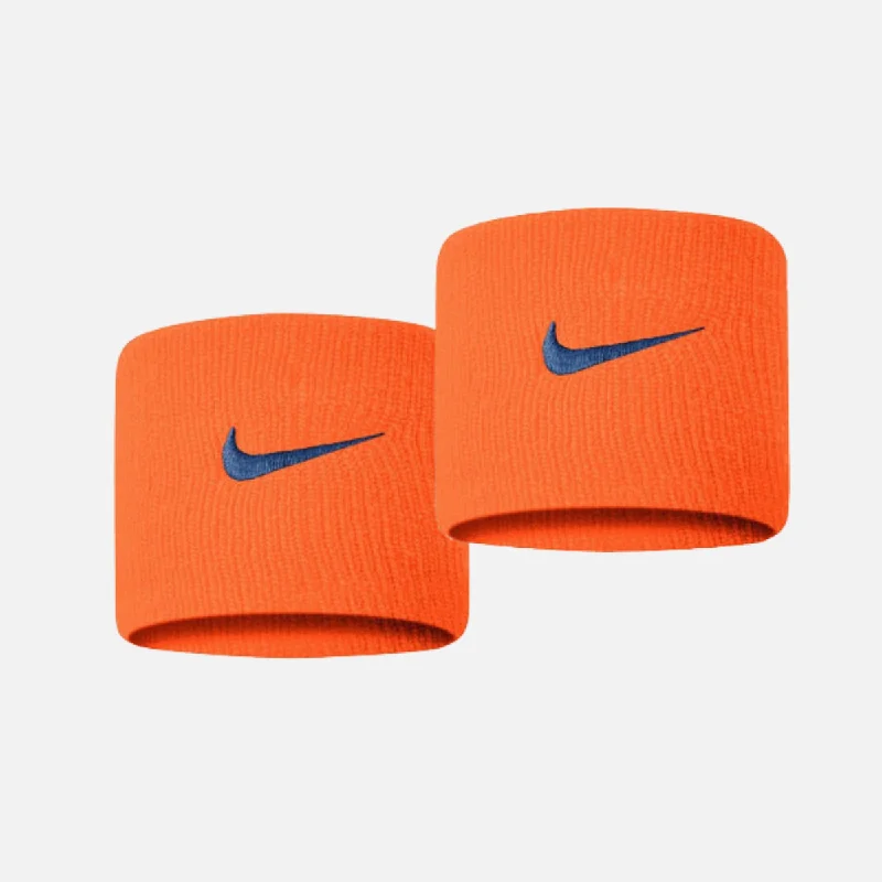 mountain bike tires for rugged conditions-Nike Swoosh unisex Wristband -orange/navy blue