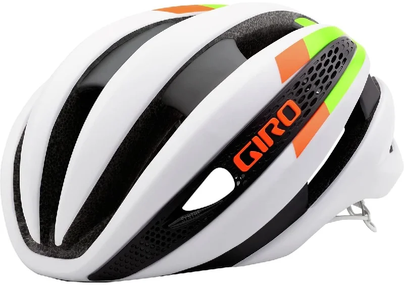 bike reflectors for increased safety-Giro Synthe MIPS Road Helmet - Matt White-Lime