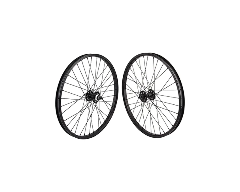 bicycle gear for casual riders-SE Bikes Wheel Set 24" Blk