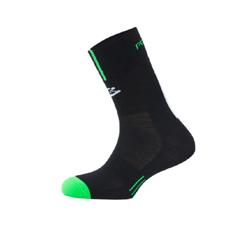 cycling shoes for comfort and performance-Calze Spiuk Profit Cold and Rain - Nero Verde