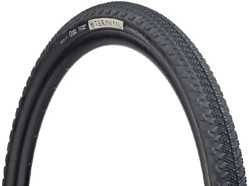 cycling windshields for front protection-Teravail Cannonball Tire - 650b x 47 Tubeless Folding BLK Durable Fast Compound