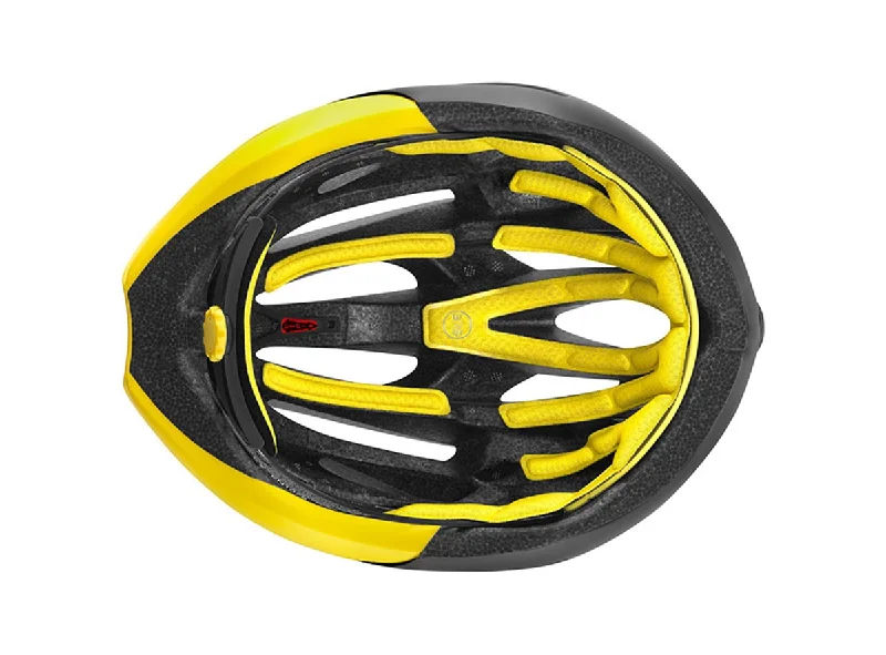 road bike grips for better handling-Mavic Cosmic Pro Vision Road Helmet - Black-Yellow