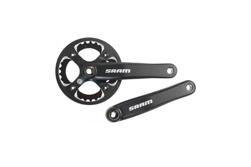 bicycle helmets for advanced riders-SRAM S600 PowerSpline 175mm Crank 42T Guard 104mm BCD Blk