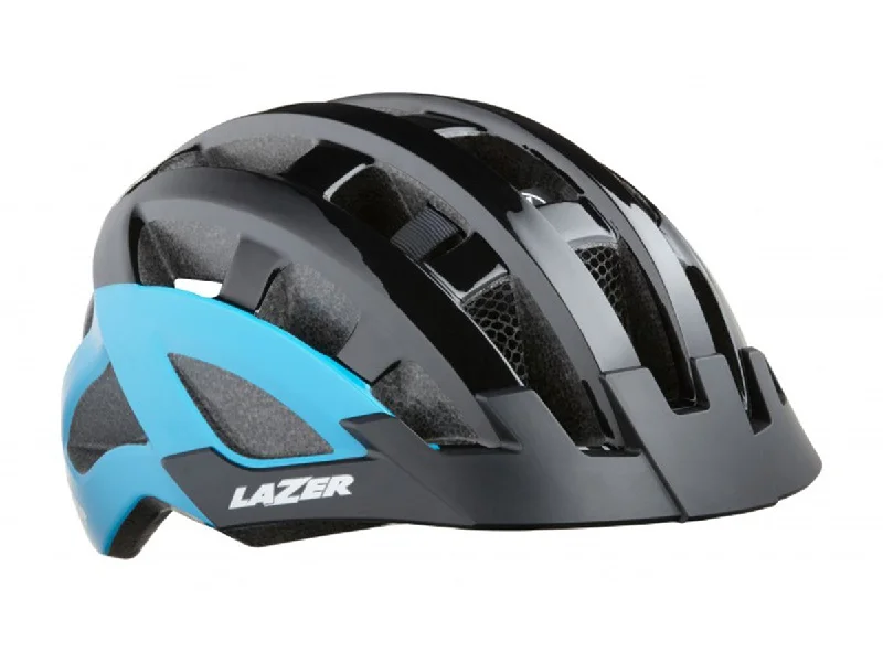 bike shoes for clipless pedals-Lazer Compact DLX Commuter Helmet - Blue - 2020