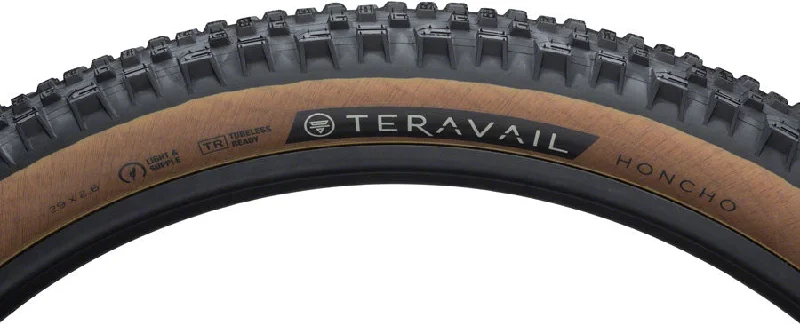 mountain bike tools for advanced repairs-Teravail Honcho Tire - 29 x 2.6 Tubeless Folding Tan Durable Grip Compound