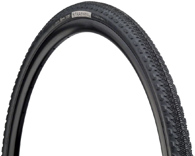 bike maintenance accessories for smooth riding-Teravail Cannonball Tire - 700 x 35 Tubeless Folding BLK Durable Fast Compound