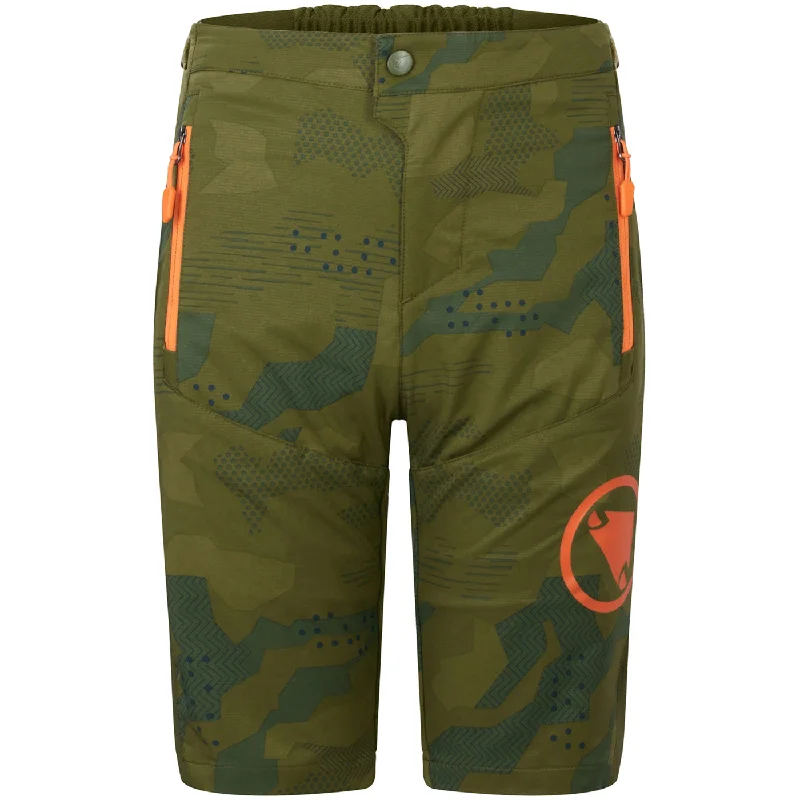 cycling hydration systems for endurance-Pantaloncini bambino Endura MT500 Burner - Verde camo