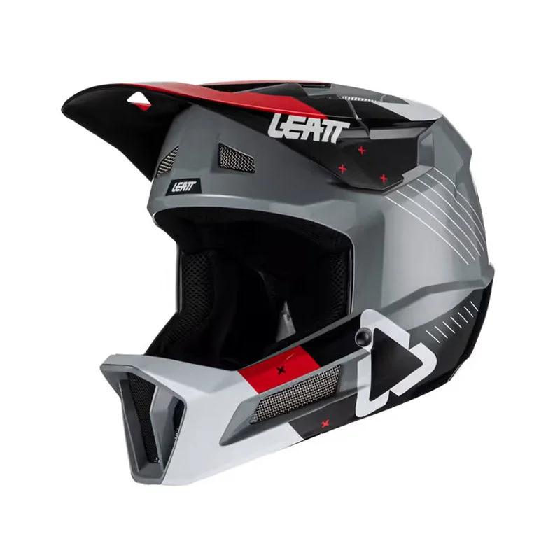 cycling helmets for comfort-Leatt MTB Gravity 2.0 Full Face Helmet - Titanium - 2023