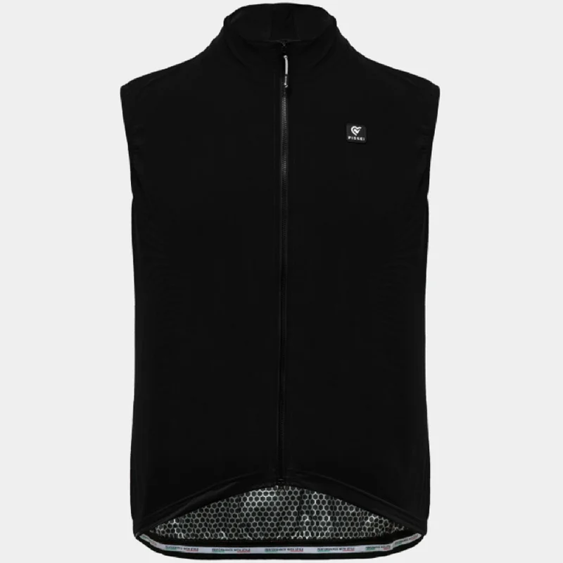 cycling wind jackets for added protection-Gilet Pissei Sanremo - Nero