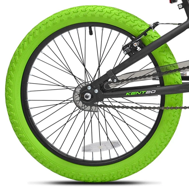 road bike tires for daily use-20" Kent Dread Black Green, Replacement Rear Wheel