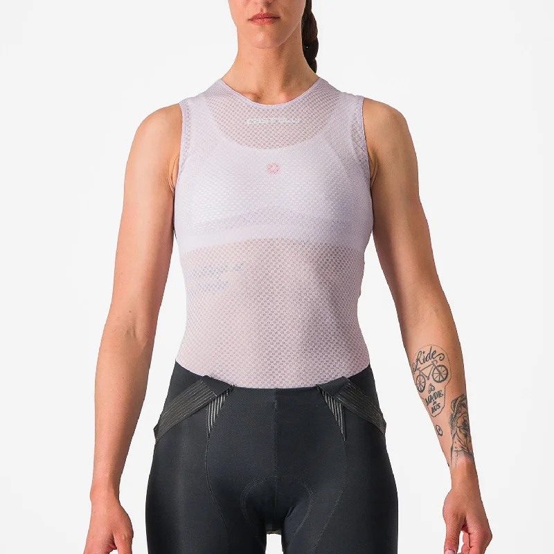 bike gear kits for long trips-Maglia intima donna Castelli Pro Mesh 4 - Viola