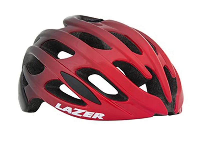 bike pump for quick inflation-Lazer Blade Road Helmet - Red-Black