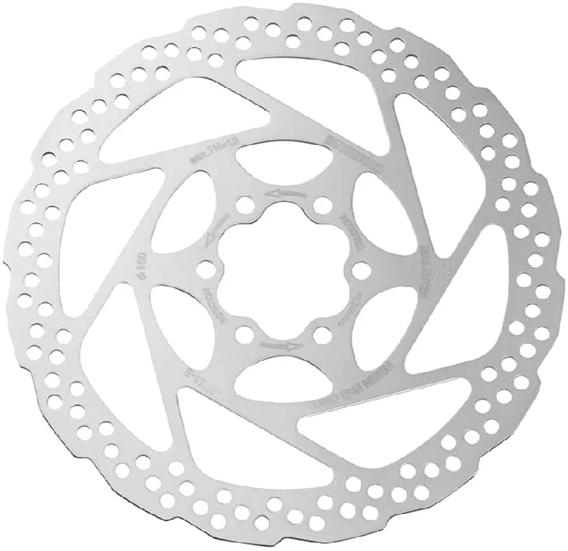 bike storage for tight spaces-Shimano Deore SM-RT56-SP Disc Brake Rotor - 160mm 6-Bolt For Resin Pads Only Silver