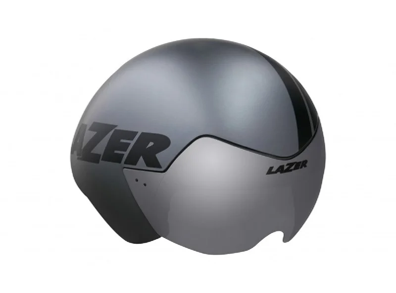 cycling ear protection for windy rides-Lazer Victor TT Helmet - Titanium Stripes - 2020