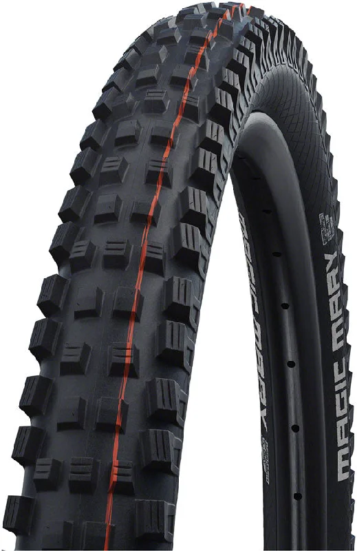 road bike tires for comfort-Schwalbe Magic Mary Tire - 27.5 x 2.8" Tubeless Folding BLK Evolution Line Addix Soft Super Trail