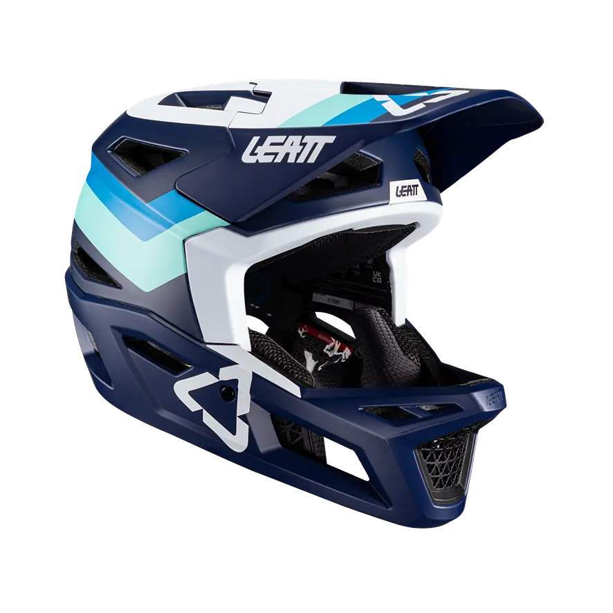 mountain bike helmets for impact protection-Leatt MTB Gravity 4.0 Full Face Helmet - Blue - 2024