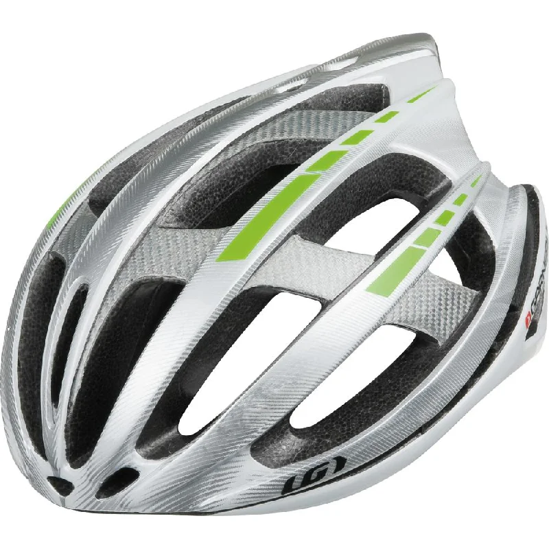 mountain bike lock systems for security-Louis Garneau Quartz II Road Helmet - White-With Customizable Stickers