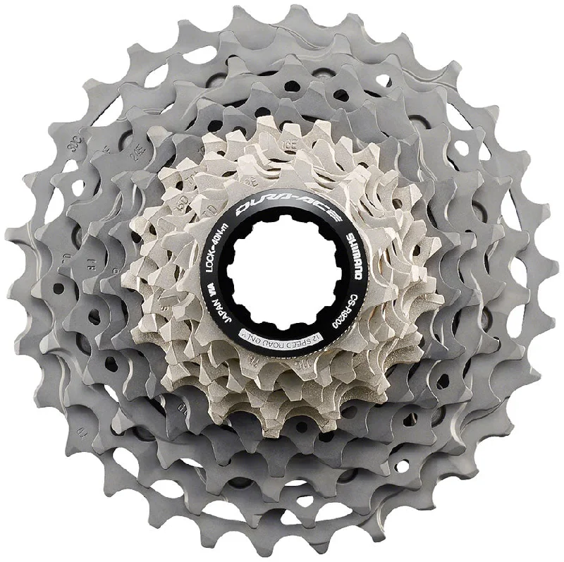 bicycle helmets for road cyclists-Shimano Dura-Ace CS-R9200 Cassette - 12-Speed 11-34t Gray