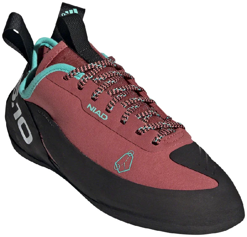 bike tools for road cycling fixes-Five Ten Niad Lace Climbing Shoe - Women's, Core Black/Crew Red/Acid Mint