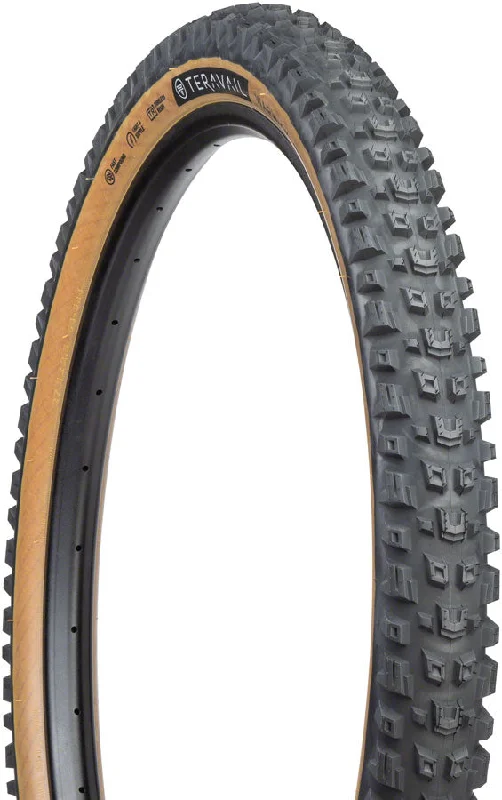 bike pedal straps for added security-Teravail Warwick Tire - 27.5 x 2.5 Tubeless Folding Tan Light Supple Fast Compound