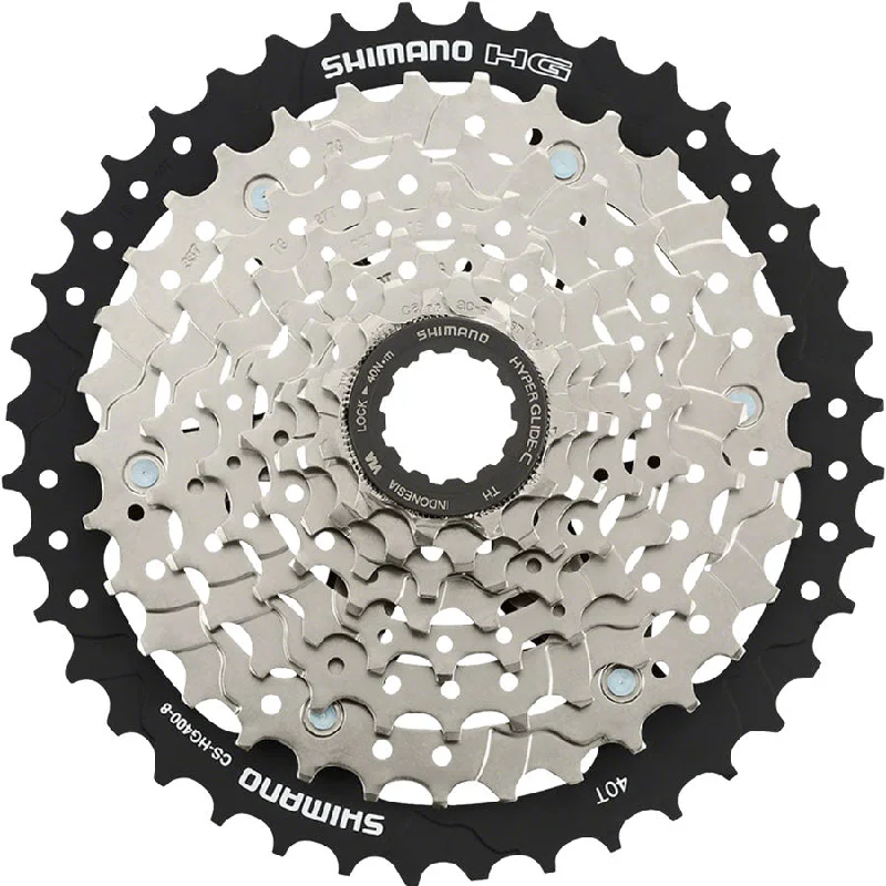 bike clothing for wet weather-Shimano CS-HG400-8 Cassette - 8 Speed 11-40t Silver