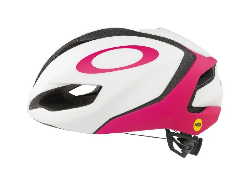 bike pedal systems for advanced riders-Oakley ARO5 Road Helmet - White-Rubine Red