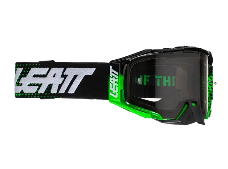 mountain bike grips for comfort-Leatt Velocity 6.5 MTB Goggle - Neon Lime - 2021