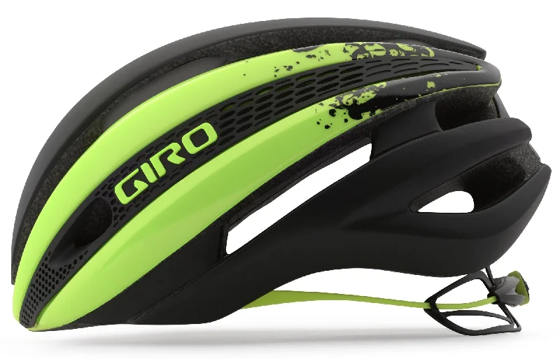 bicycle trailer systems for cargo-Giro Synthe Road Helmet - Highlight Yellow-Matt Black