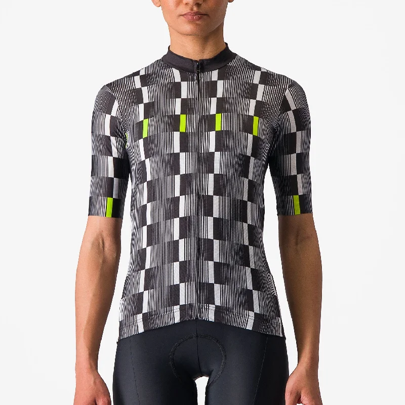 cycling jerseys for multi-season use-Maglia donna Castelli Dimensione - Nero