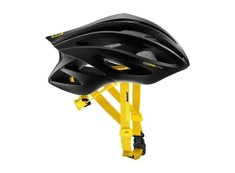 bike trailer hitches for quick attachment-Mavic Cosmic Pro Road Helmet - Black-Yellow