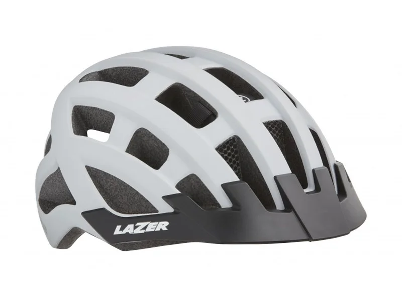 bike tires for mountain terrain-Lazer Compact DLX Commuter Helmet - White