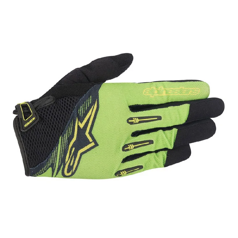 bike gloves for all-terrain riding-Guanti Alpinestar Flow - Verde Nero