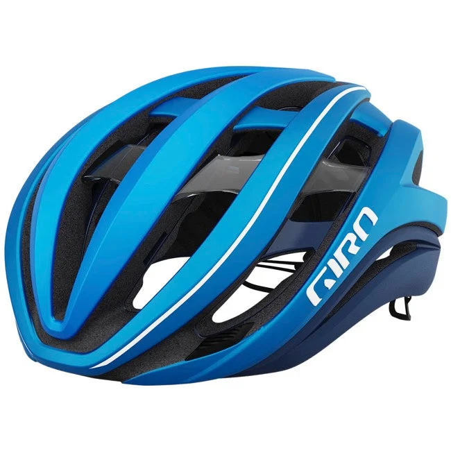 mountain bike wheels for rough trails-Giro Aether Spherical Road Helmet - Matt Ano Blue - 2022