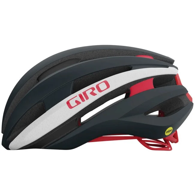 mountain bike tools for advanced repairs-Giro Synthe MIPS II Road Helmet - Matt Gray-White-Red - 2021