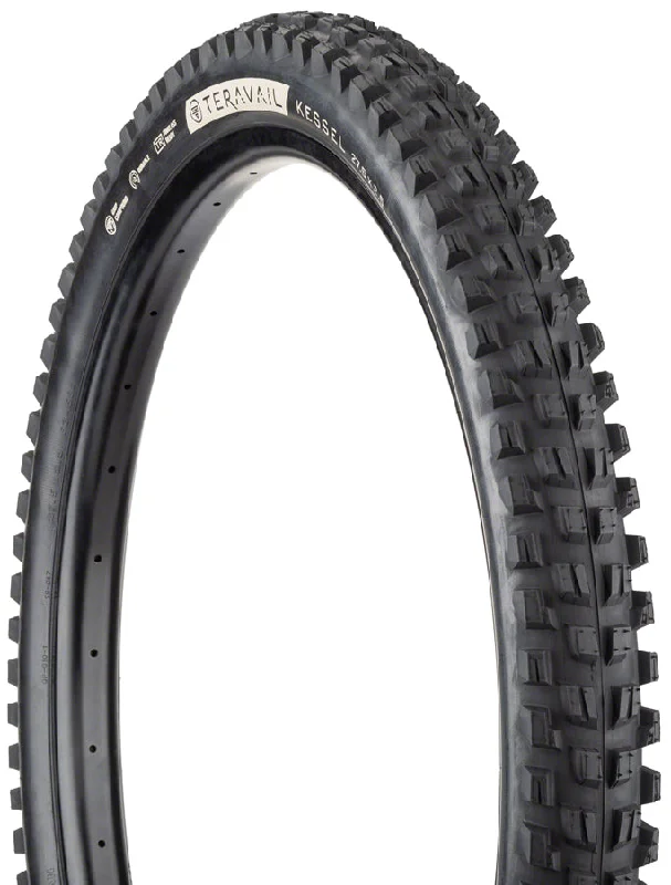 bike tools for home repair-Teravail Kessel Tire - 27.5 x 2.5 Tubeless Folding Black Ultra Durable