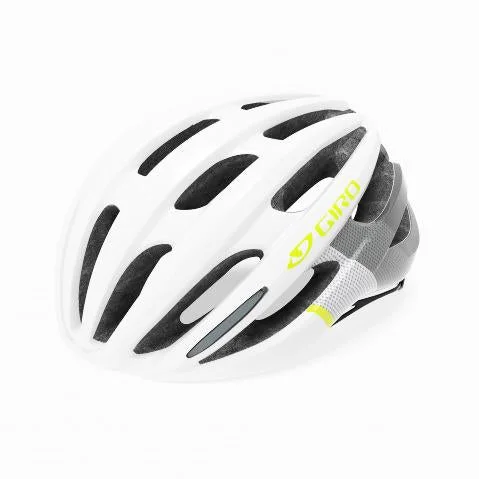 bike pedal straps for secure rides-Giro Saga MIPS Road Helmet - Matt White-Citron - 2019