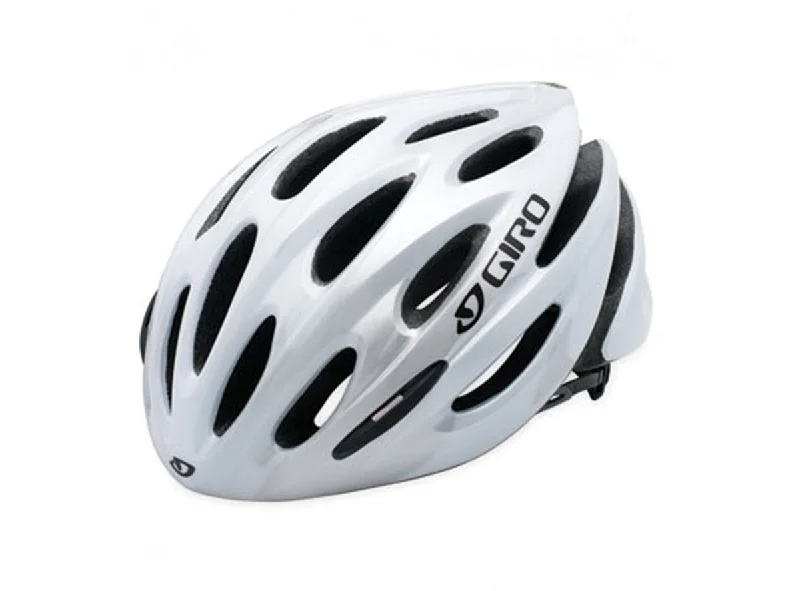 mountain bike clothing for heavy-duty use-Giro Stylus Road Helmet - Silver-White