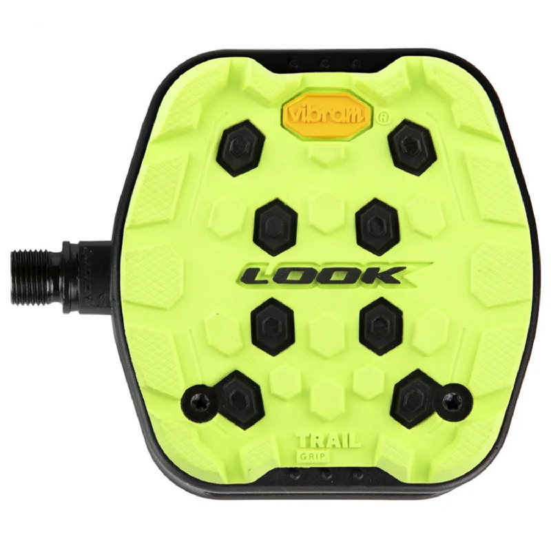 bike gear kits for long trips-Pedali Look Trail Grip - Lime