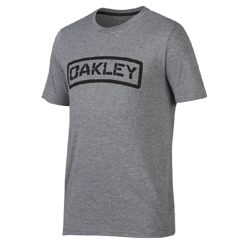 mountain bike grips for better control-T-Shirt Oakley O-Tab Tee - Grigio