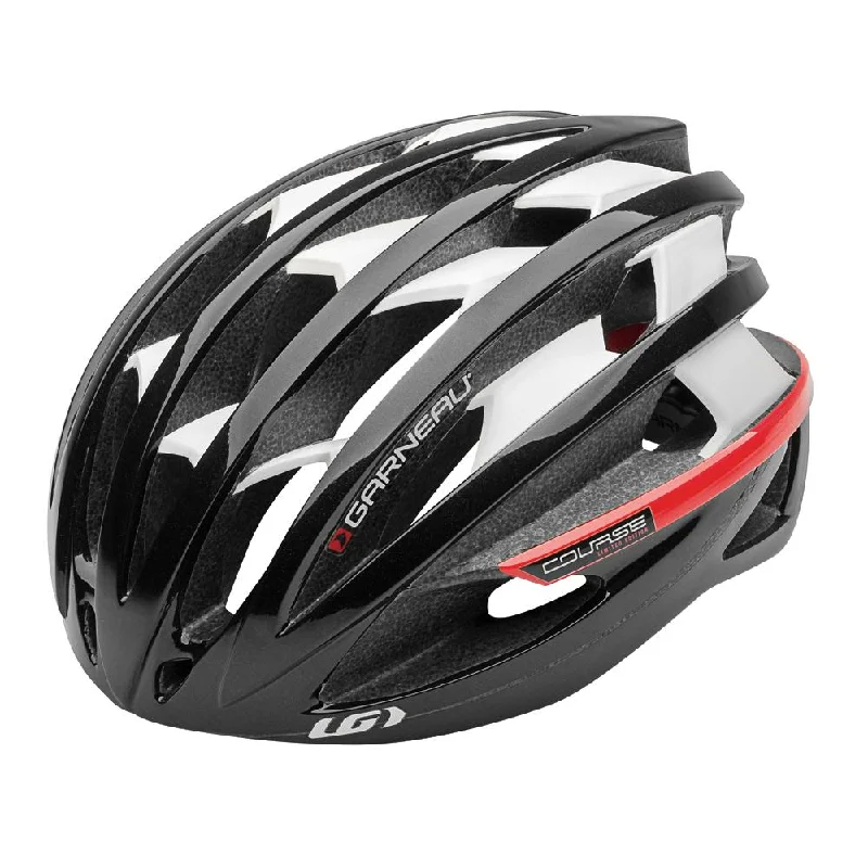 mountain bike air suspension for better control-Louis Garneau Course Road Helmet - Black