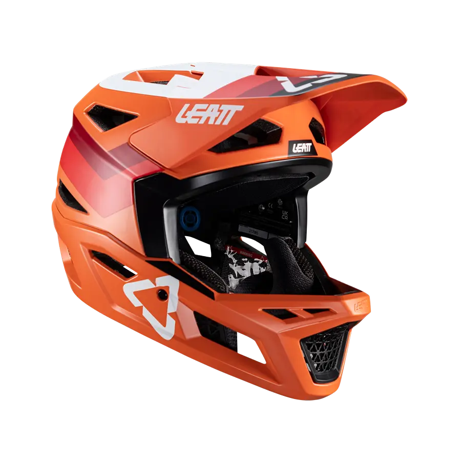 bike water bottles for on-the-go hydration-Leatt MTB Gravity 4.0 Full Face Helmet - Flame - 2024