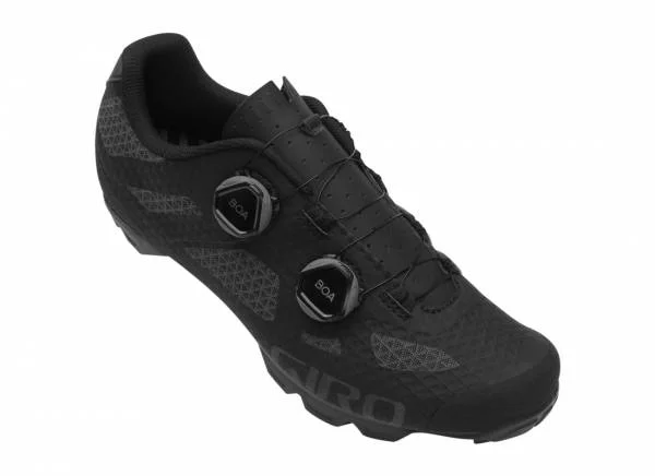 bike water bottles for hot days-Giro Sector MTB Shoe - Black-Dark Shade